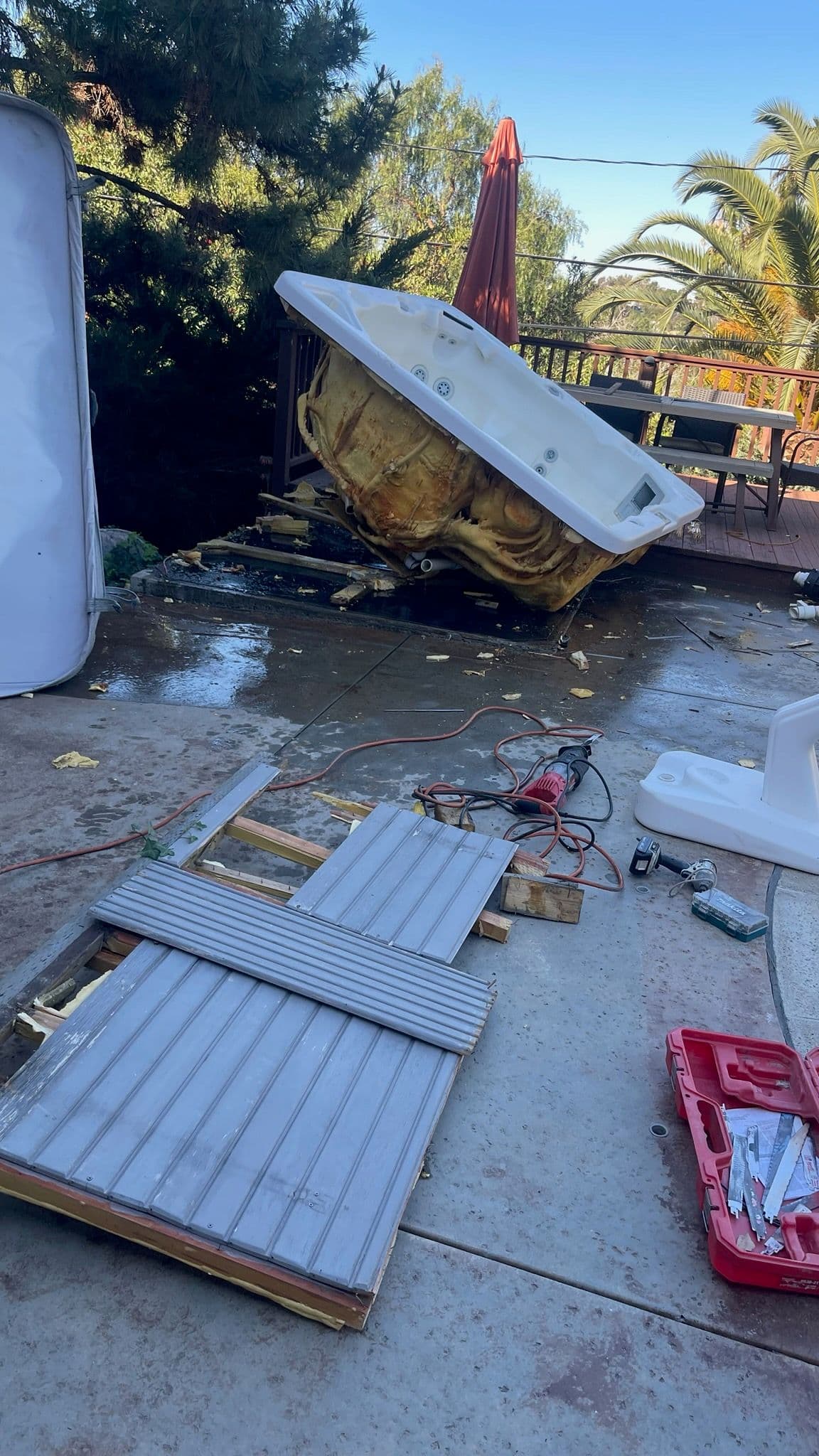 Hot Tub Removal on Patio image